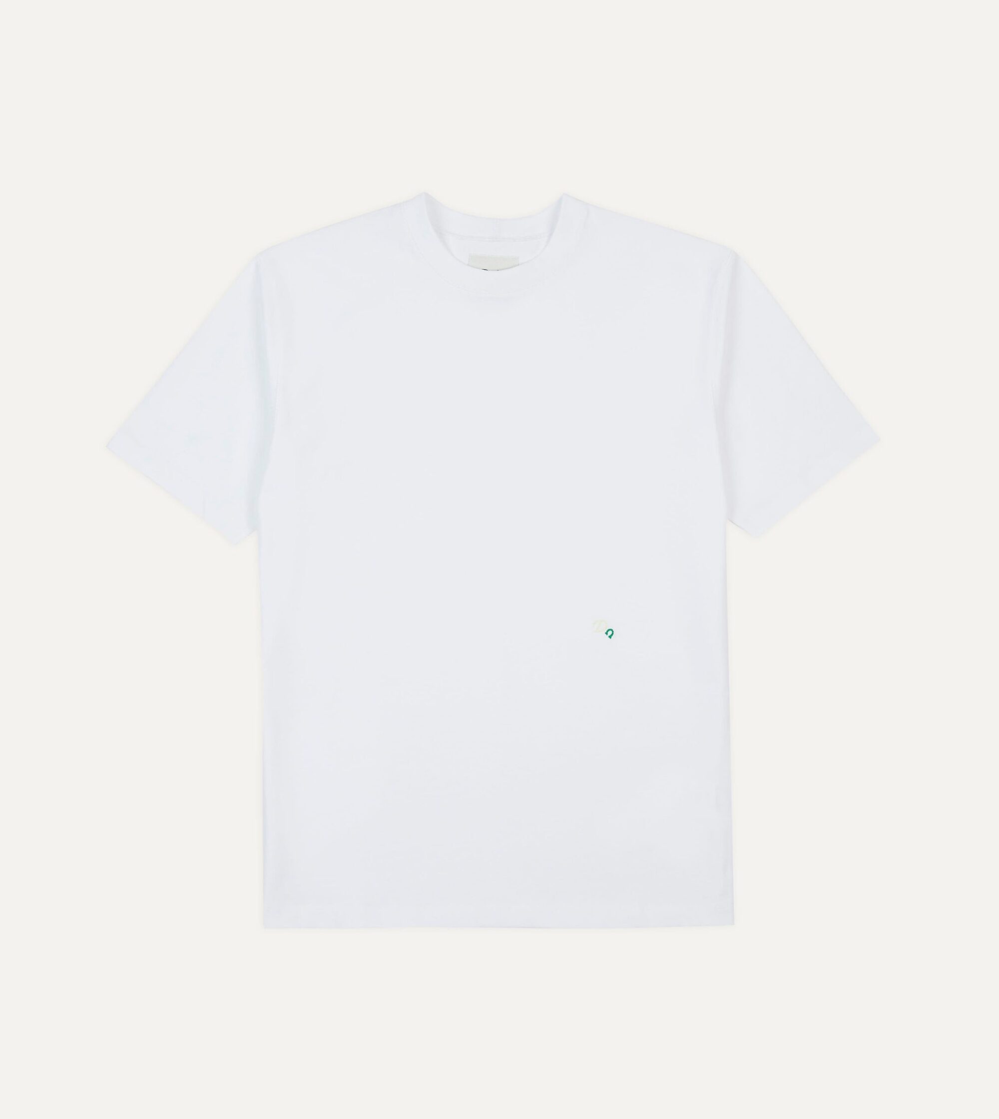 White Horseshoe Embroidered Crew Neck Hiking T-Shirt