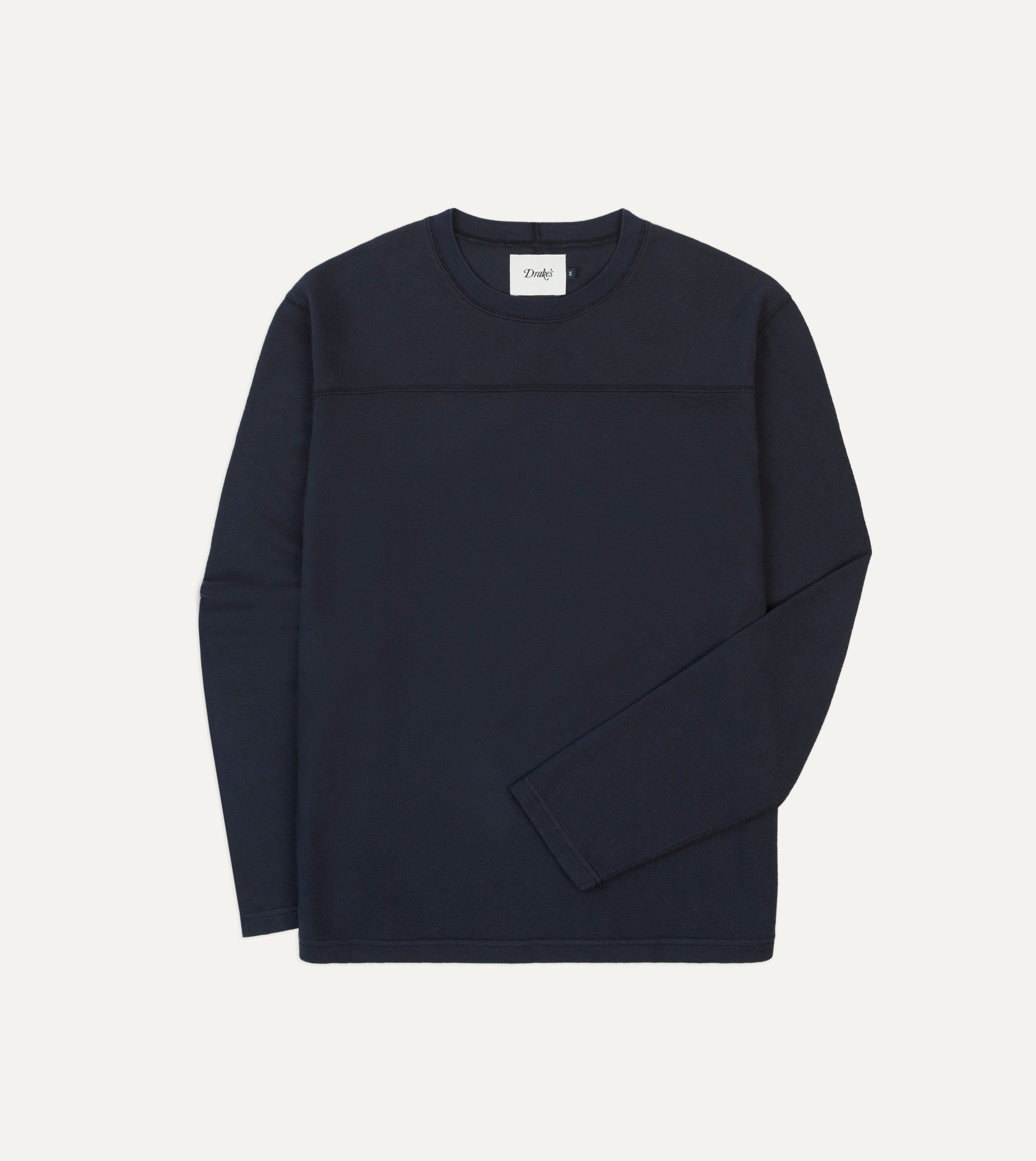 Navy Panelled Cotton Training T-Shirt