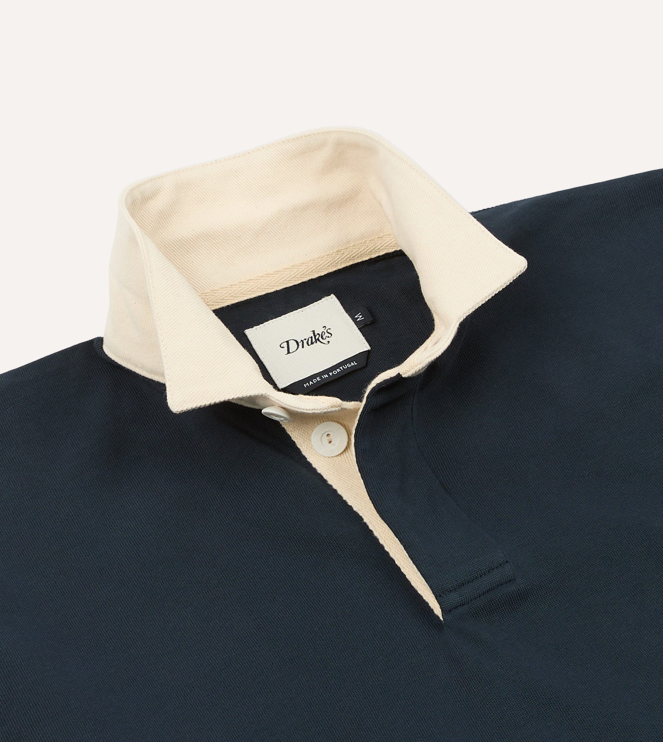 Navy Cotton Rugby Shirt - Image 4
