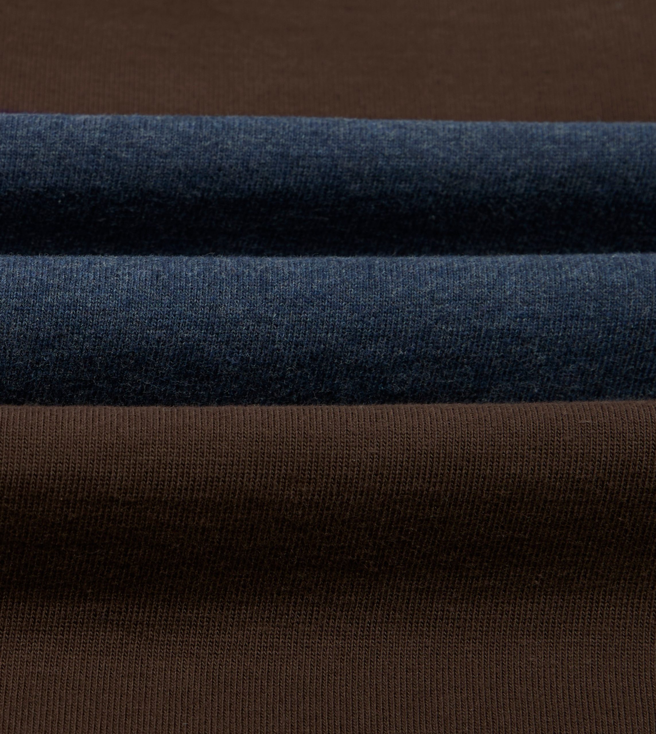 Drake's by A. Levine Brown and Blue Centre Stripe Cotton Rugby Shirt - Image 2