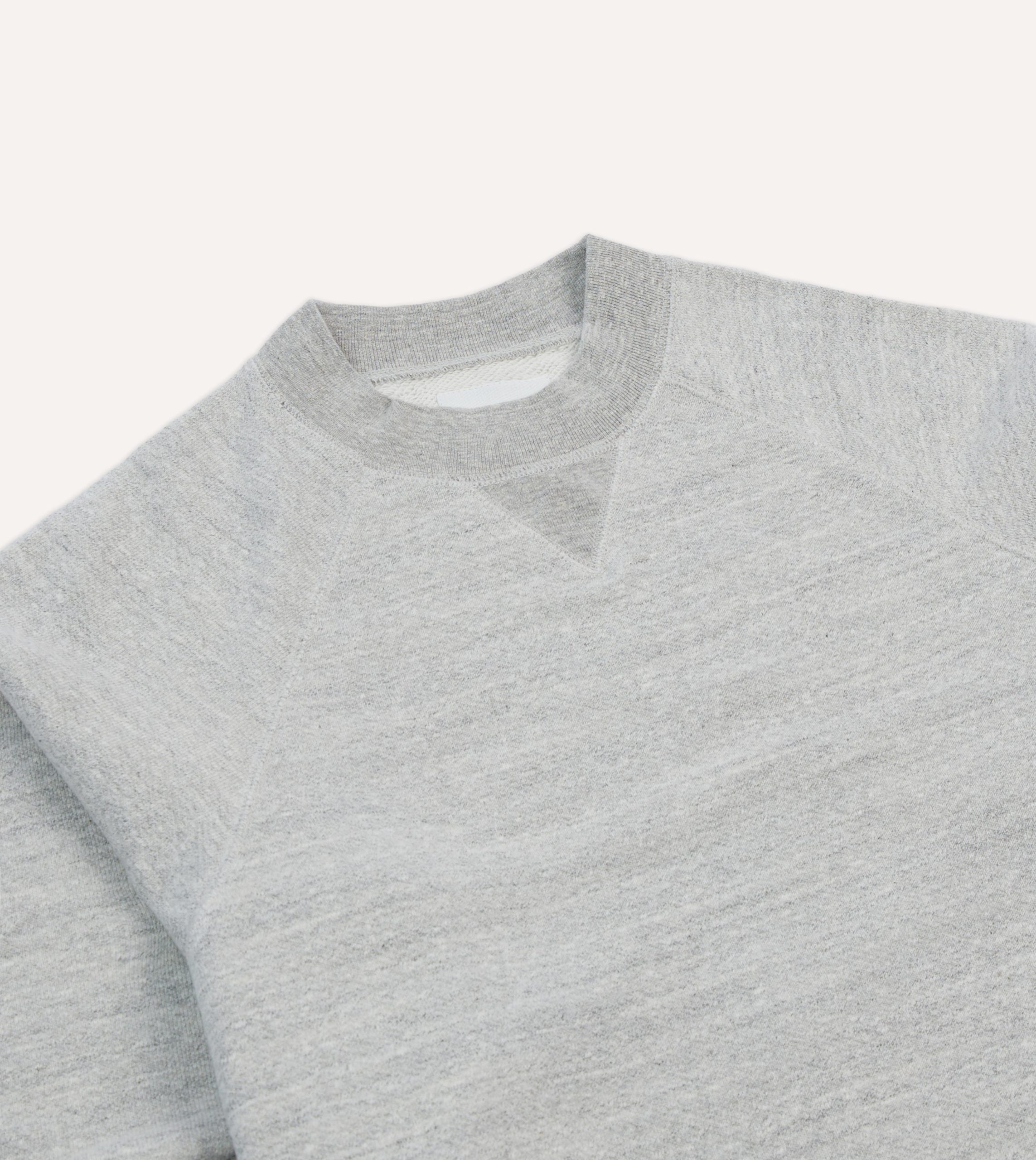 Grey Melange Cotton Sweatshirt - Image 3