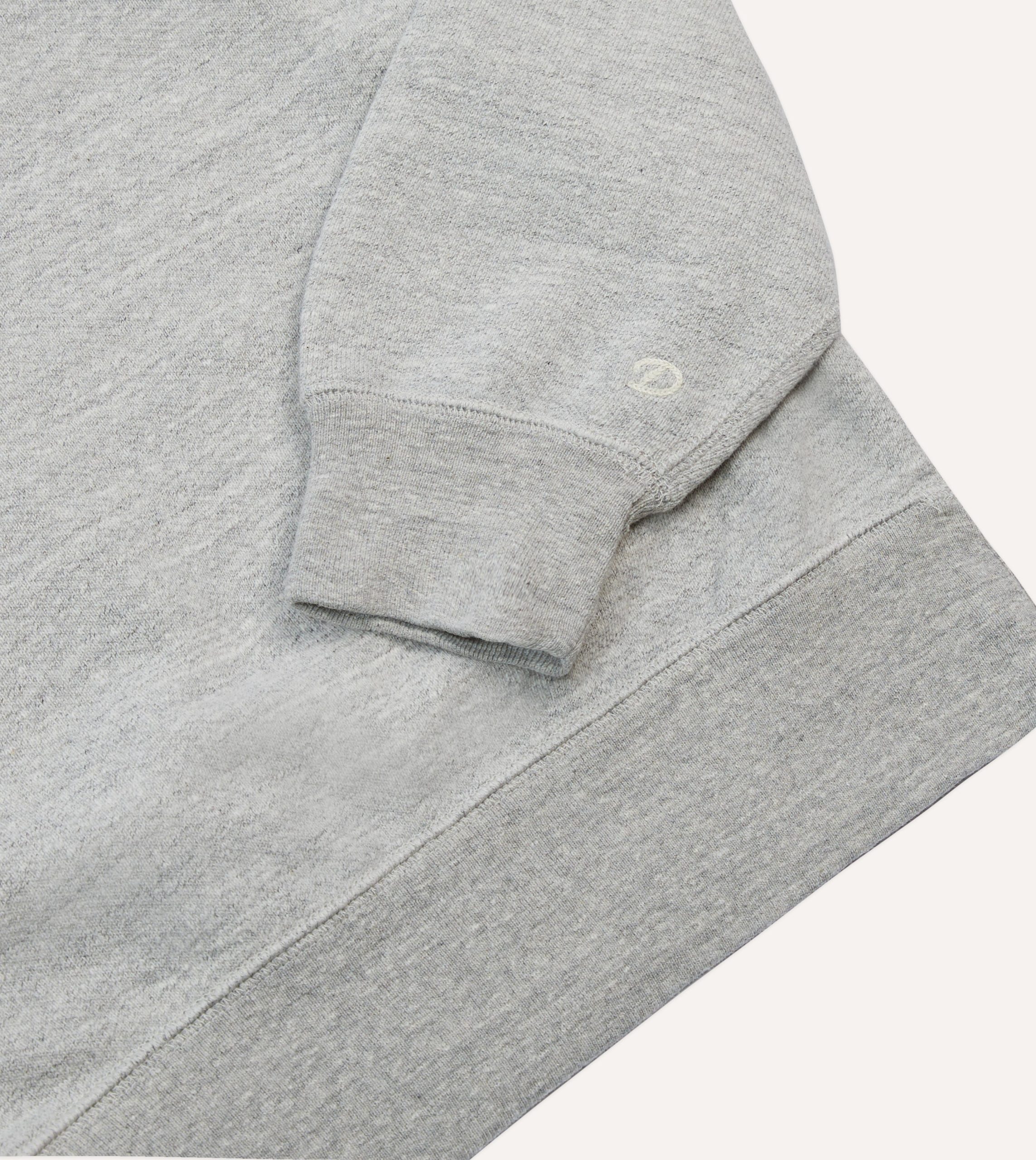 Grey Melange Cotton Sweatshirt - Image 4