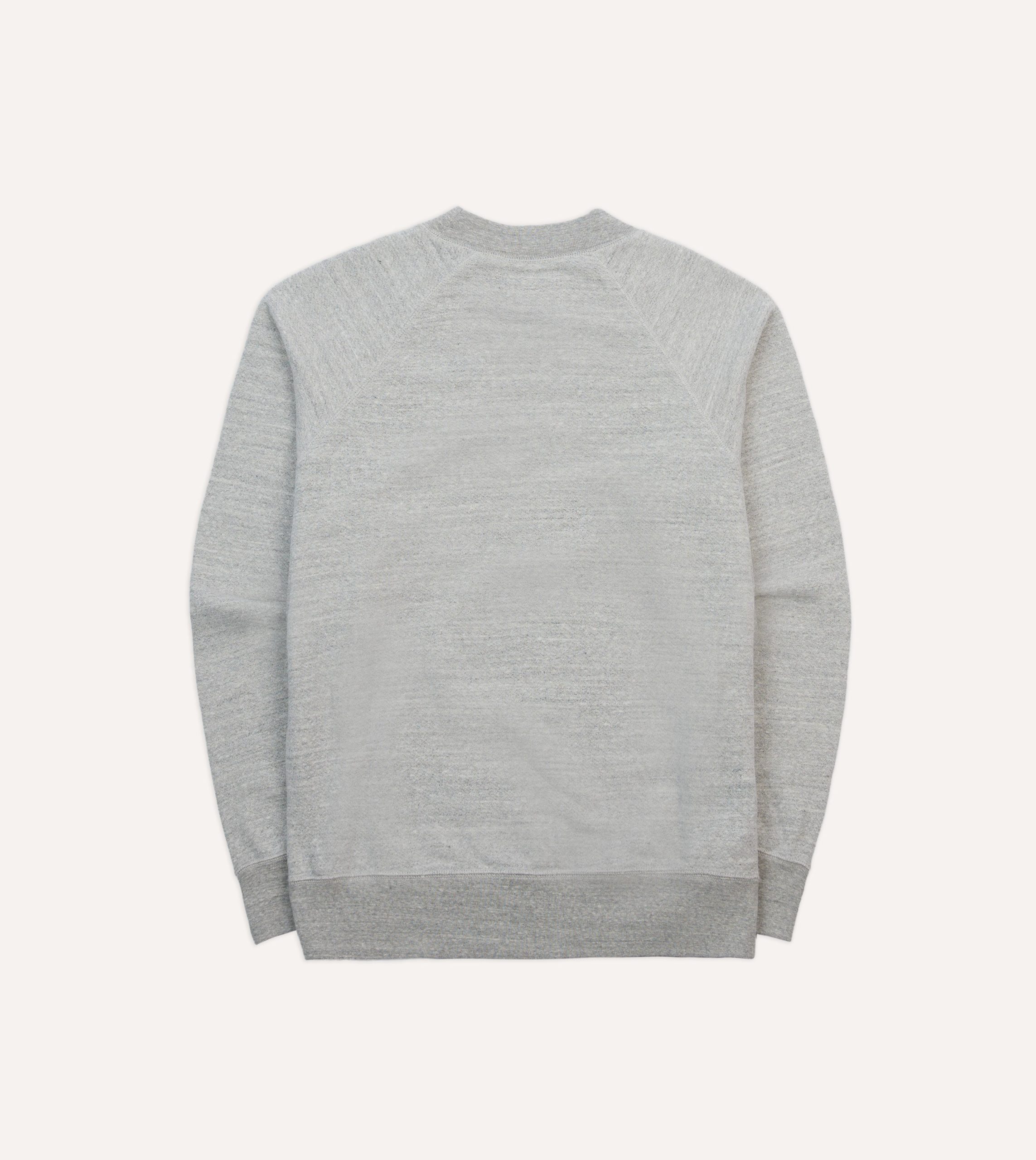 Grey Melange Cotton Sweatshirt - Image 5