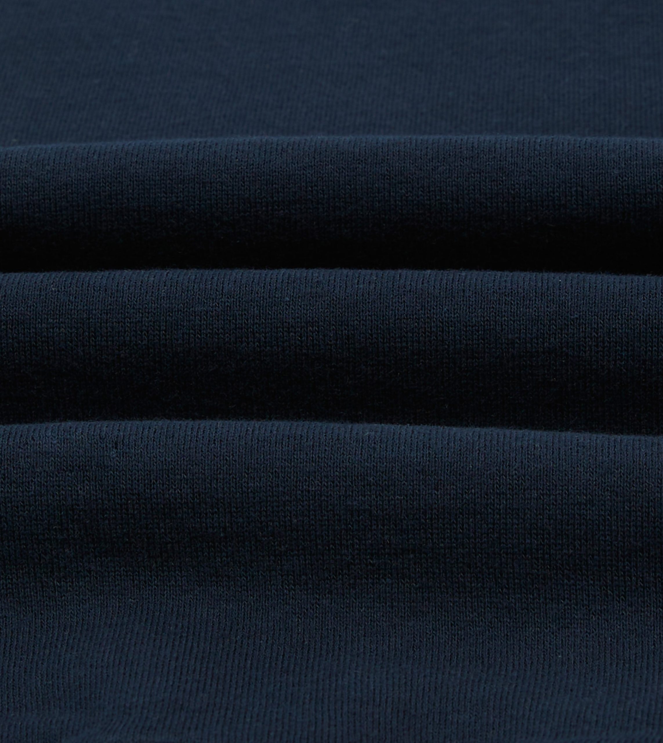 Navy Cotton Half-Zip Collared Sweatshirt - Image 2