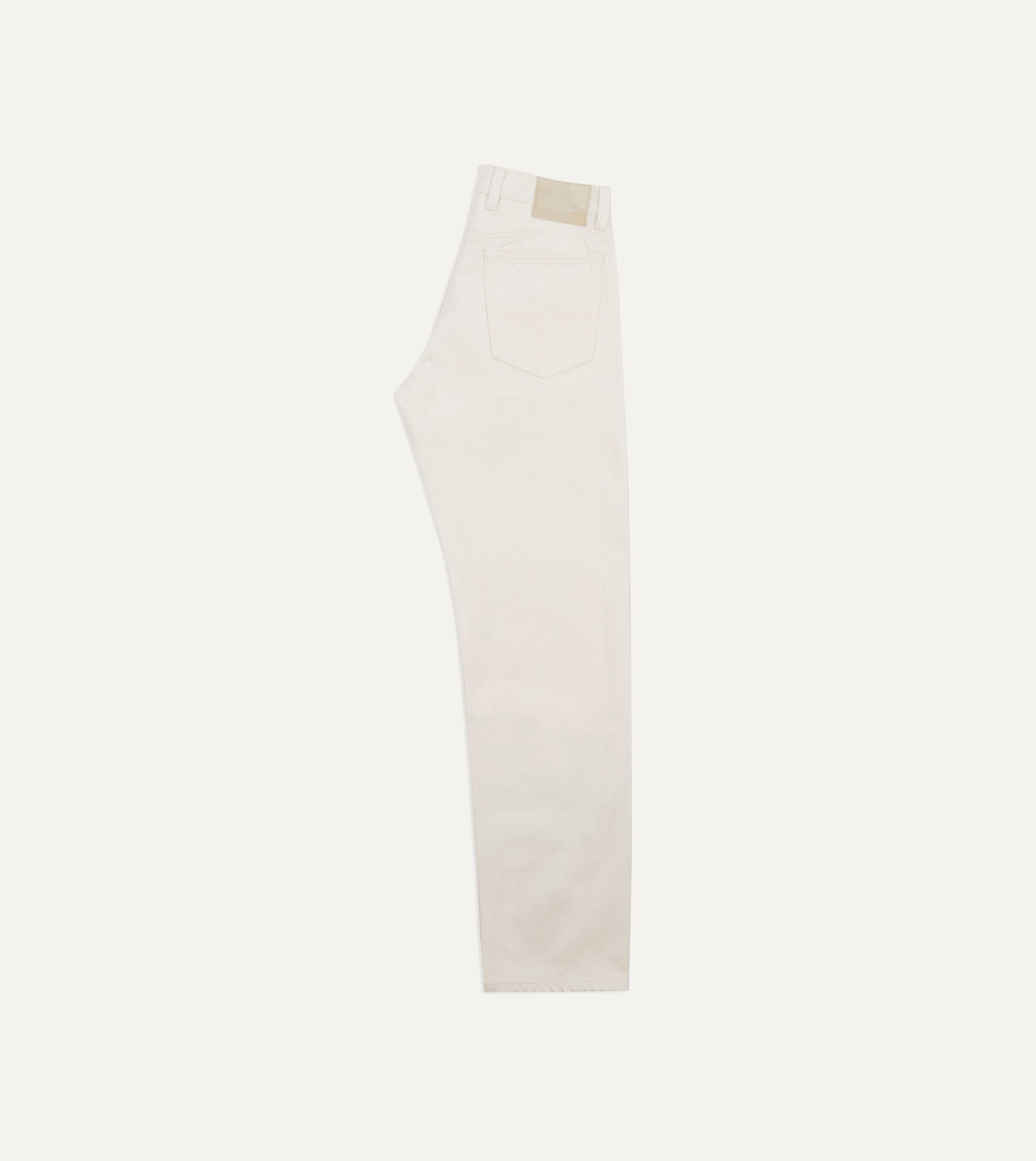 Ecru 12.7oz Selvedge Denim Tonal Stitch Five-Pocket Jeans - Image 8