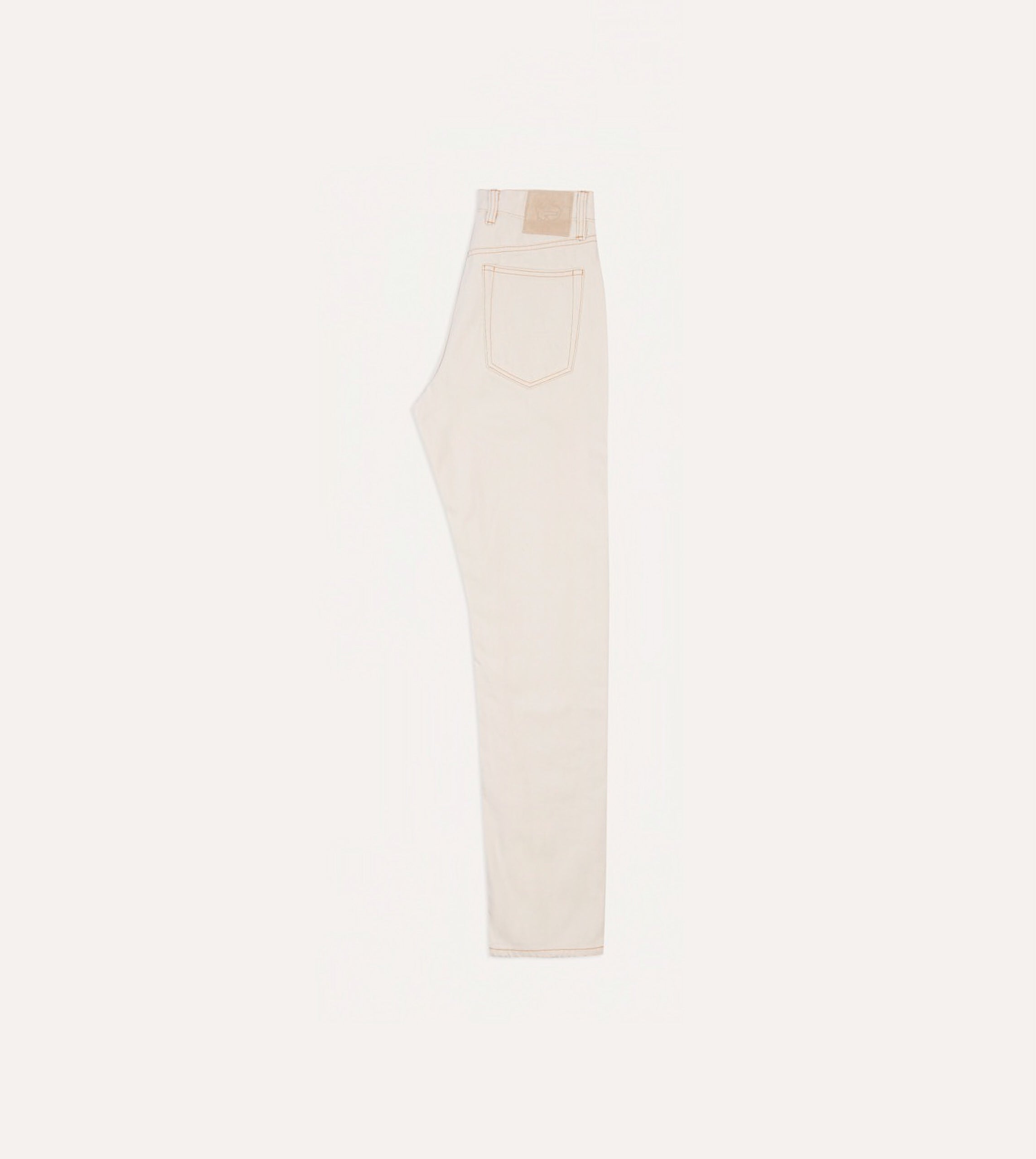 Ecru 13.2oz Denim Five-Pocket Jeans - Image 6