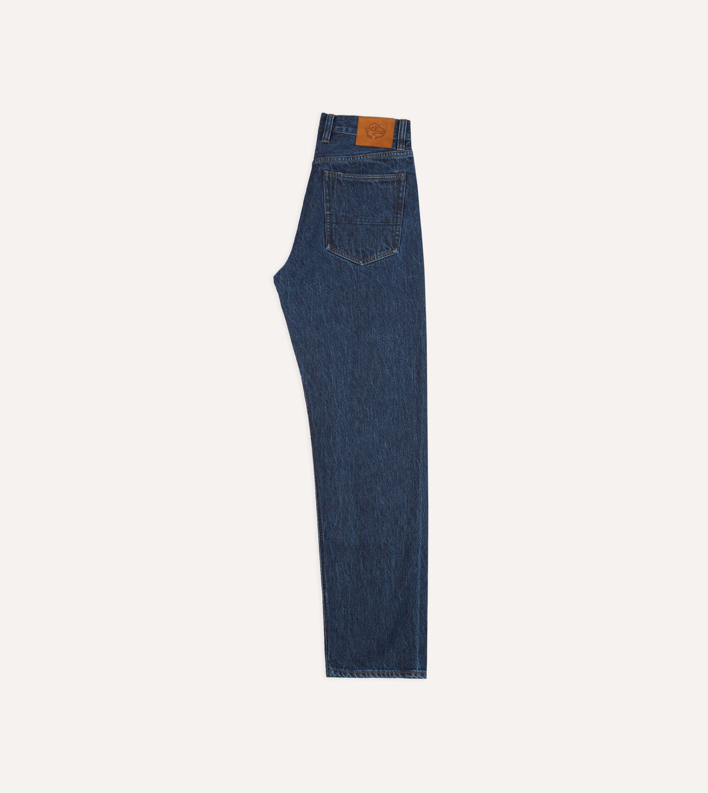 Stone Wash 13.2oz Seamless Denim Five-Pocket Jeans - Image 6