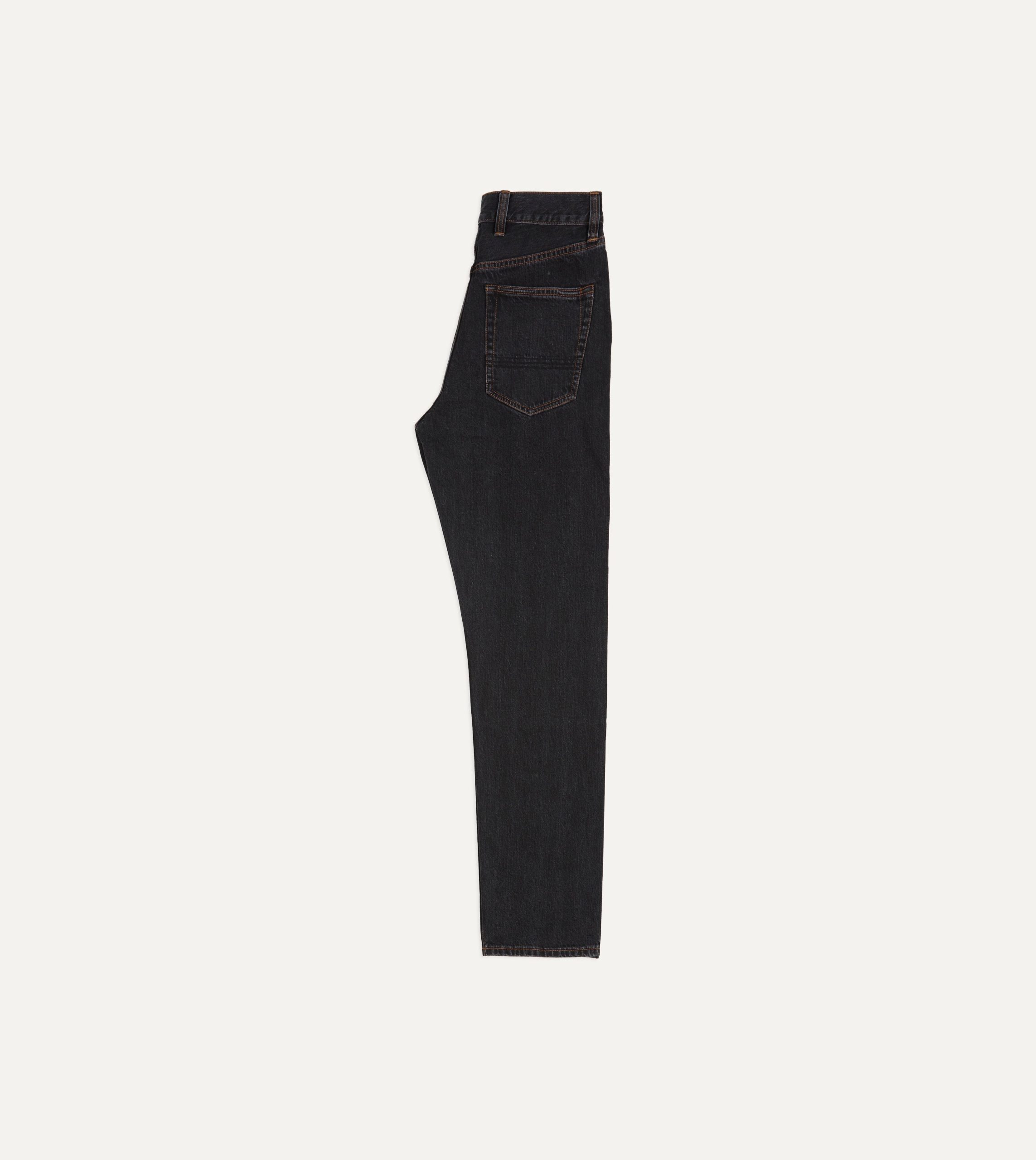 Charcoal 12.3oz Japanese Selvedge Denim Five-Pocket Jeans - Image 6