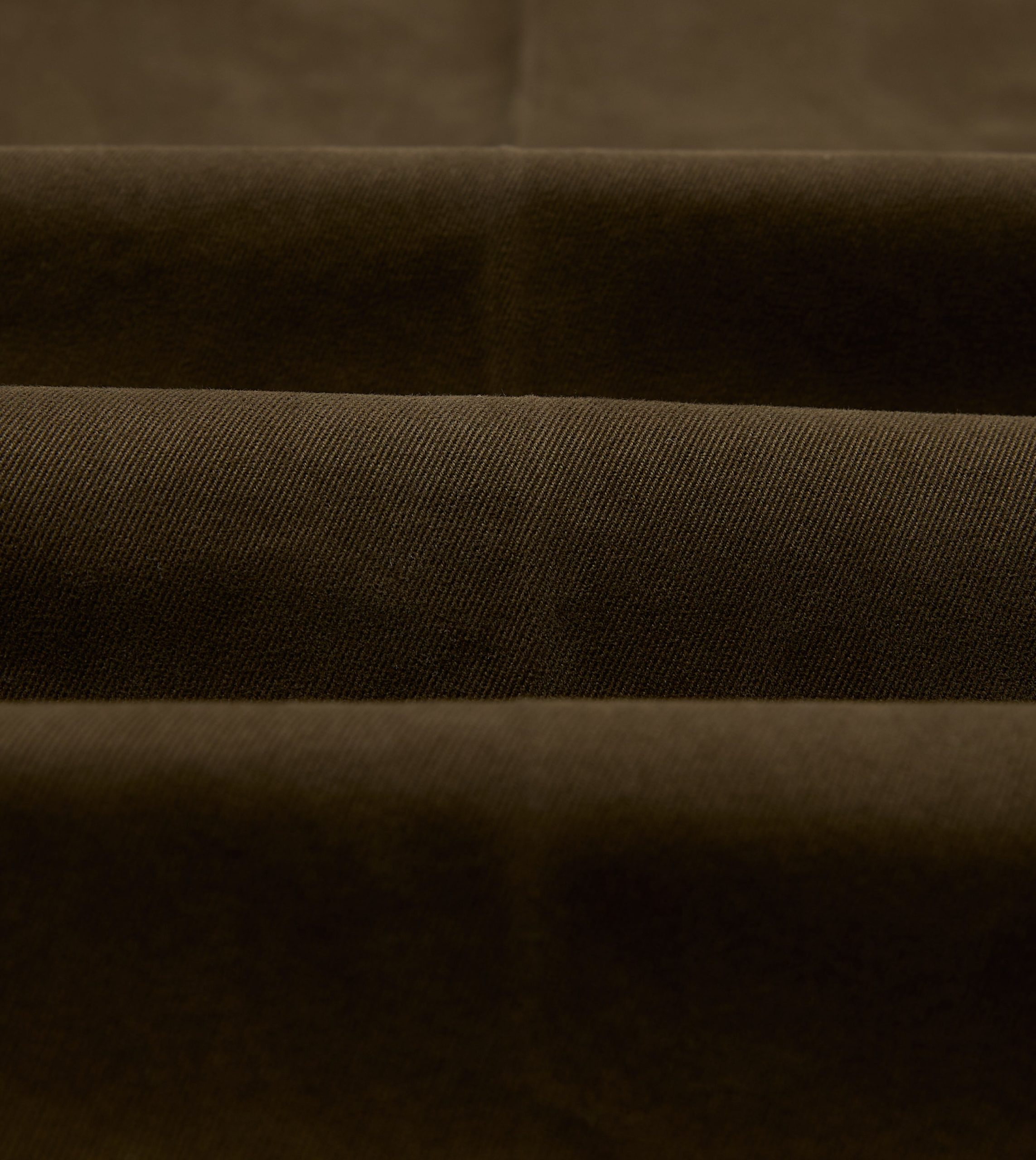 Brown Heavy Cotton Flat Front Chino - Image 2