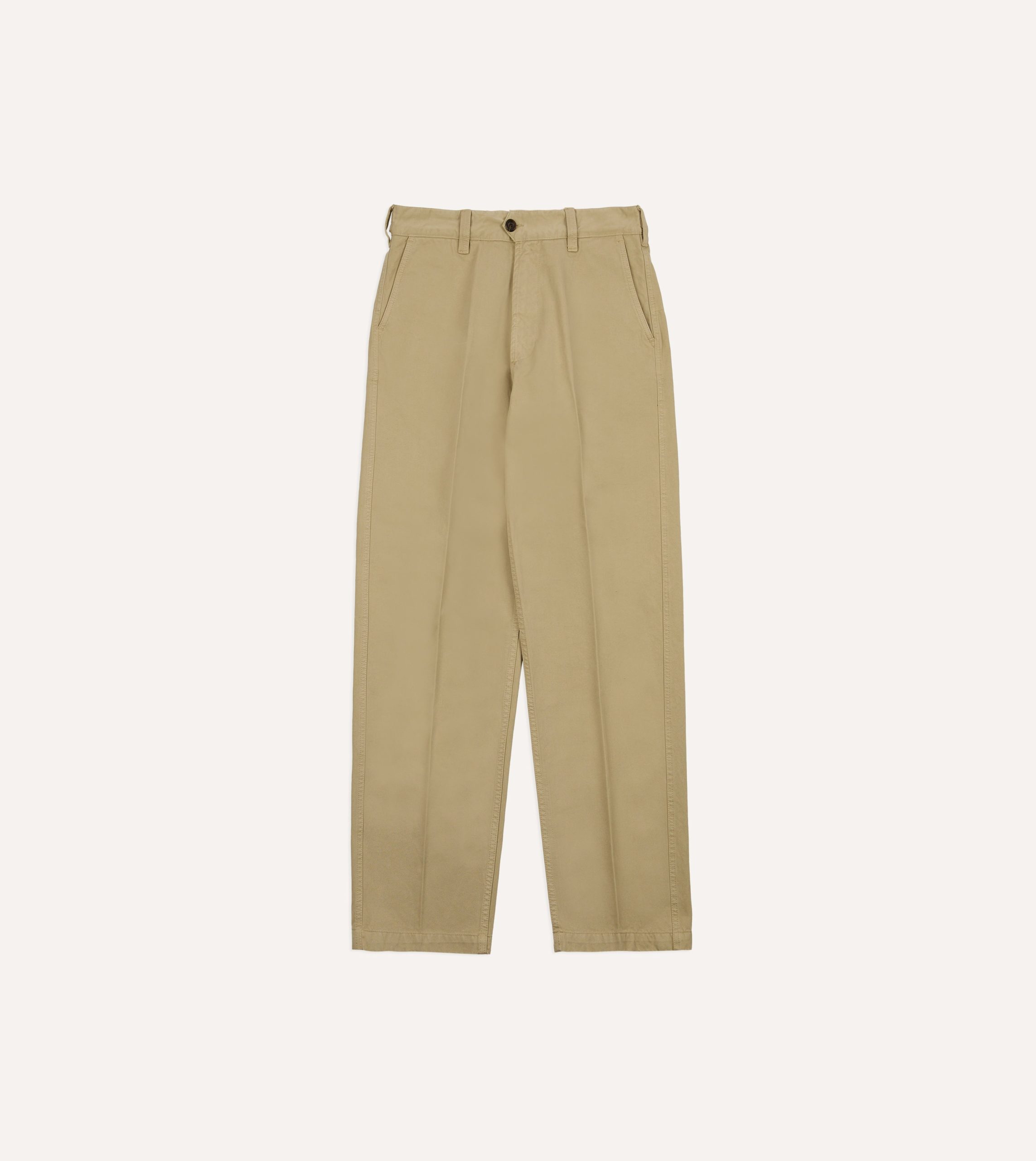 Sand Heavy Cotton Flat Front Chino - Image 3