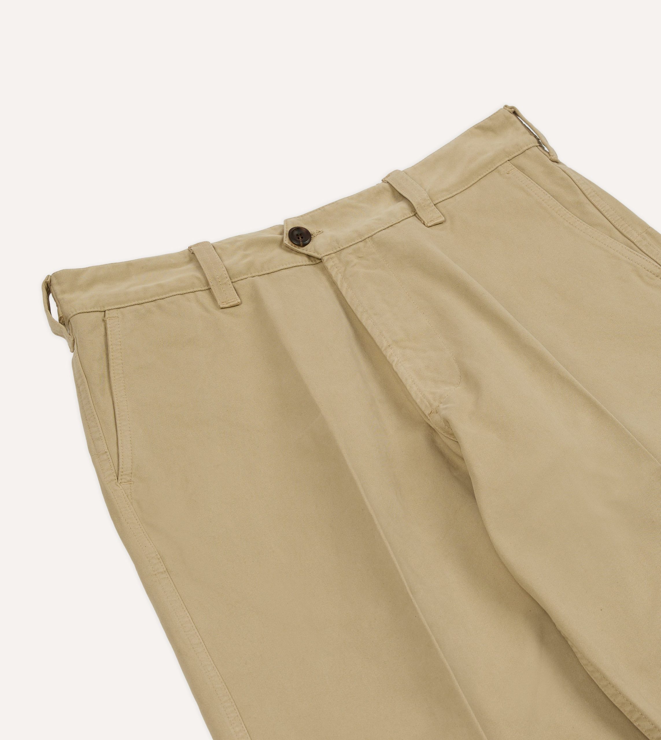 Sand Heavy Cotton Flat Front Chino - Image 4