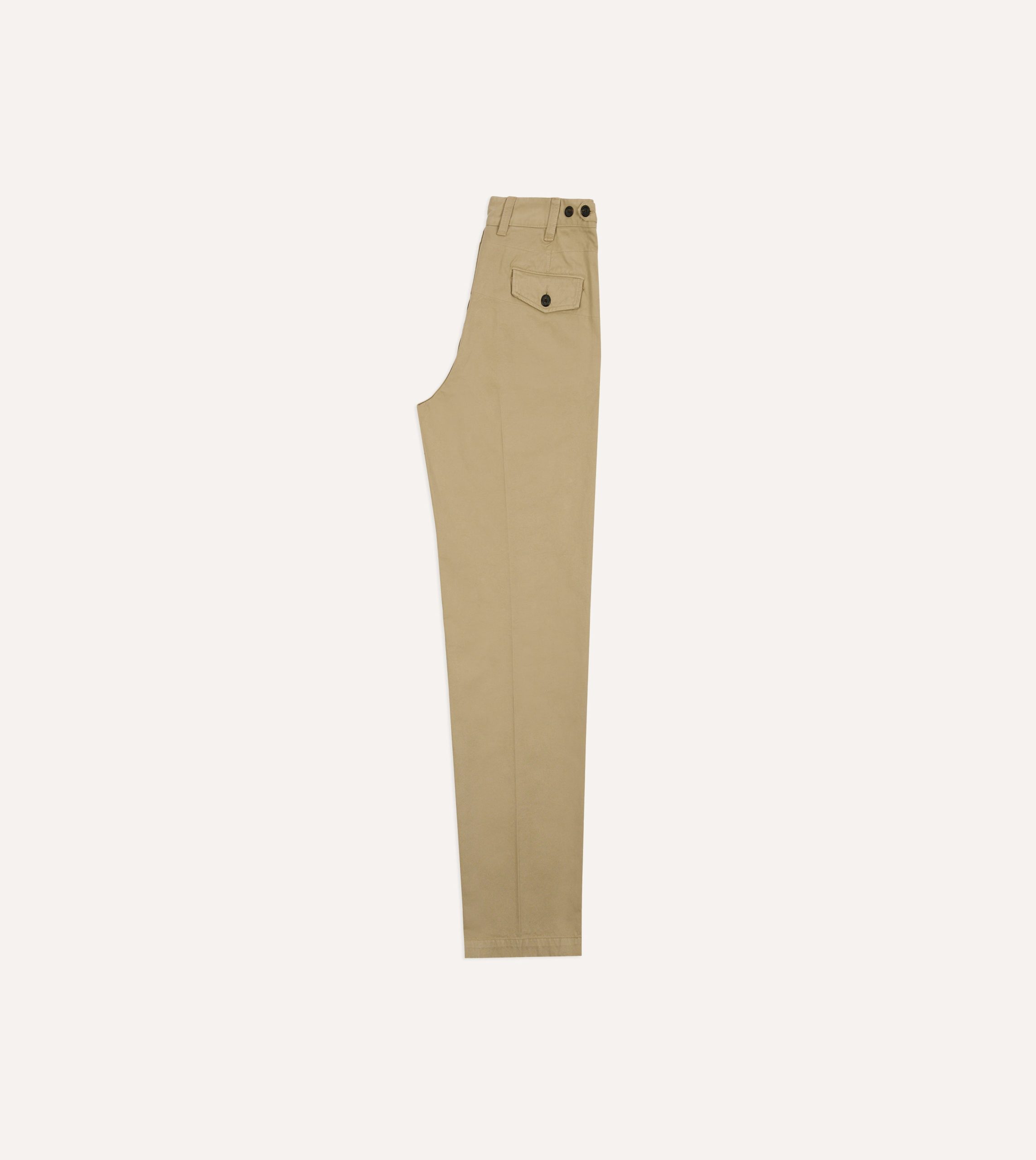 Sand Heavy Cotton Flat Front Chino - Image 6