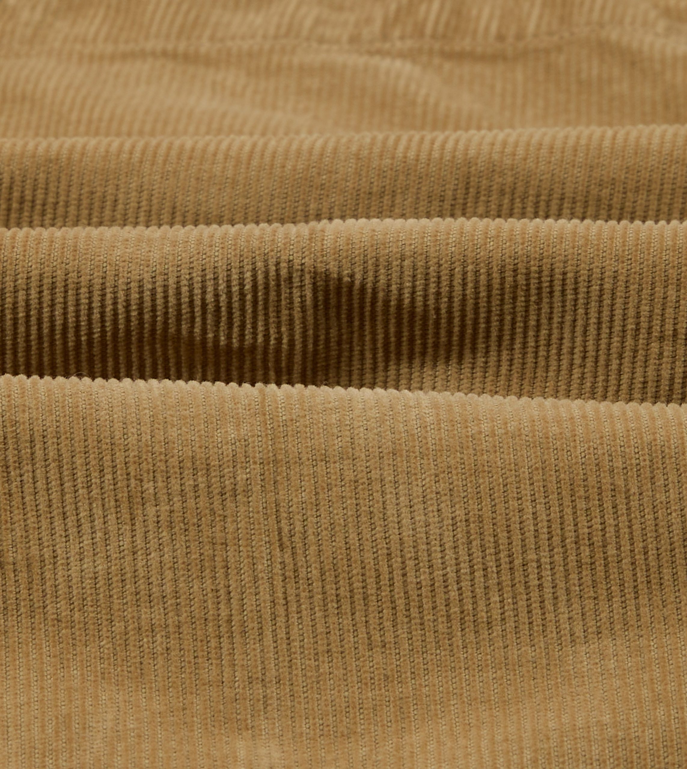 Sand Cotton Corduroy Wide Leg Double Pleat Chino - Image 2