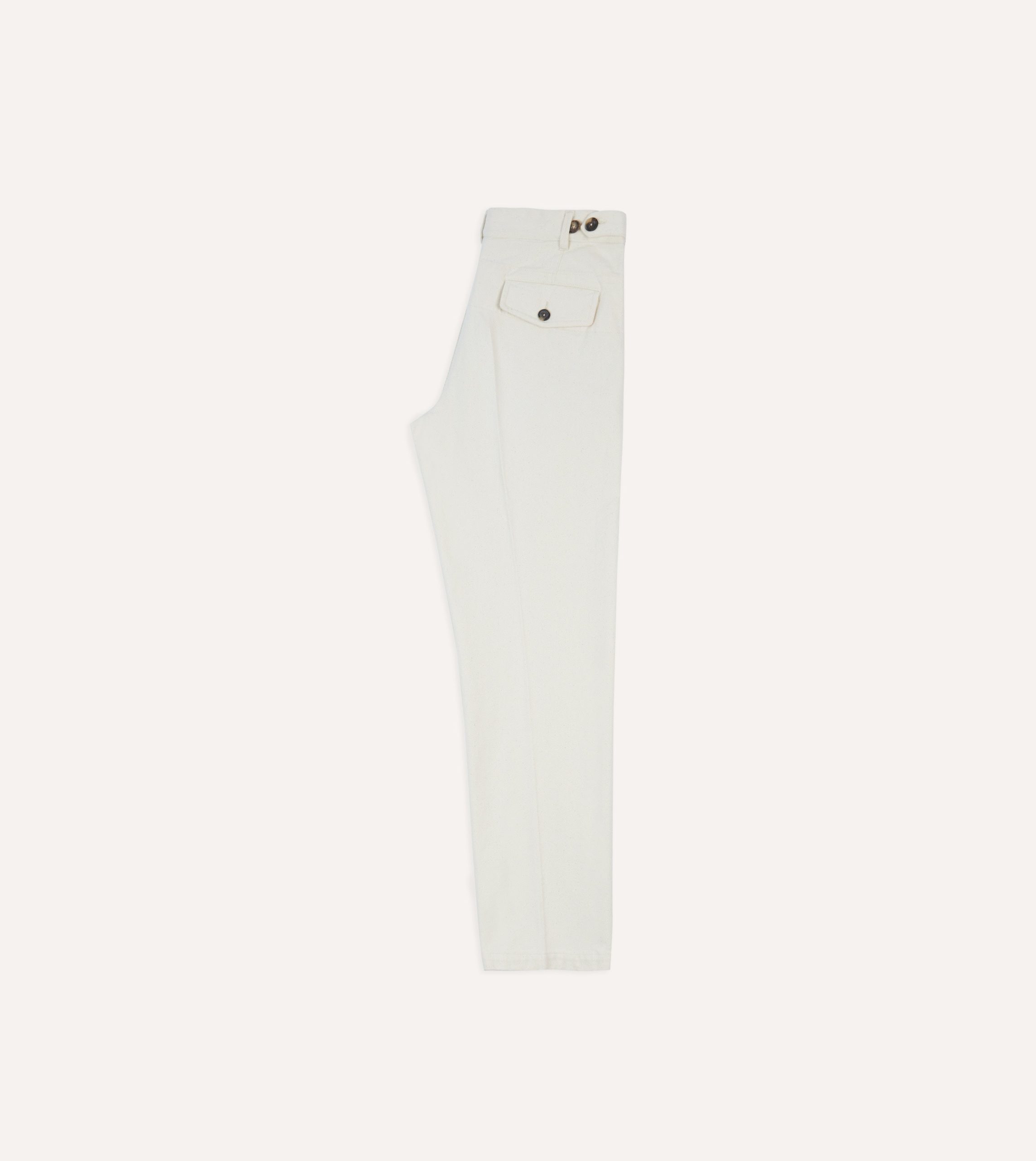 Ecru Denim Games Trousers - Image 6