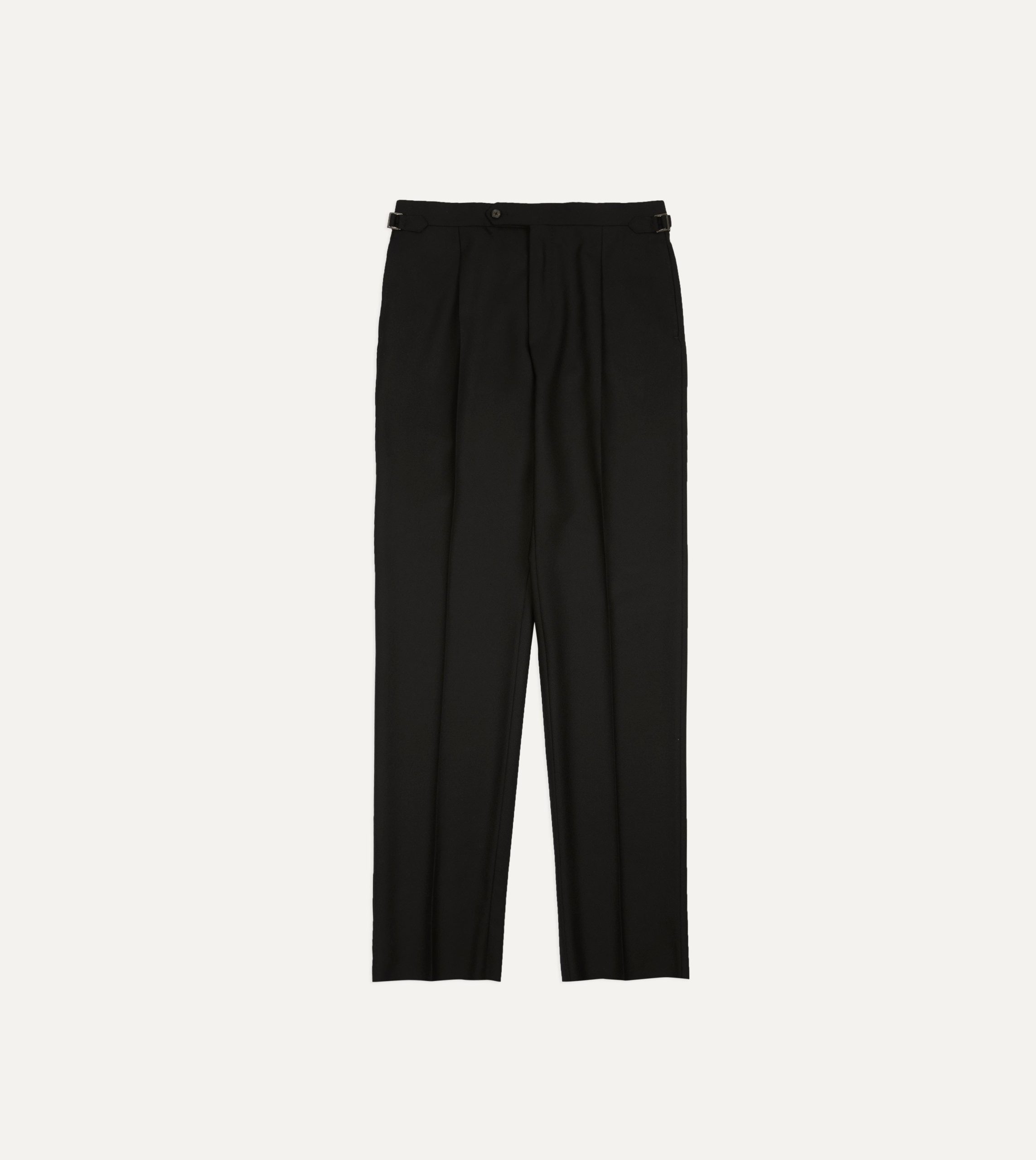 Black Fresco® Wool Single-Pleat Trouser - Image 3
