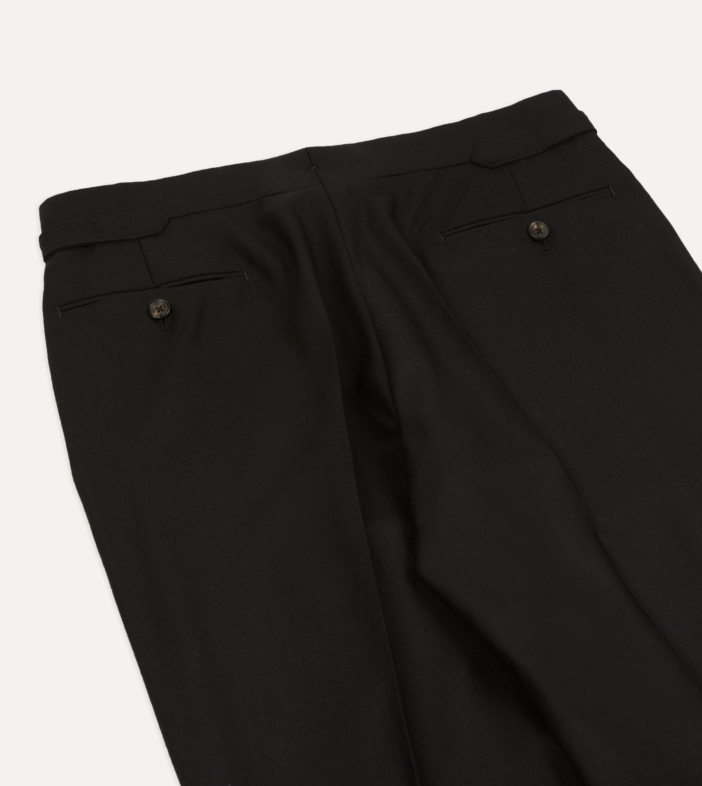 Black Fresco® Wool Single-Pleat Trouser - Image 5