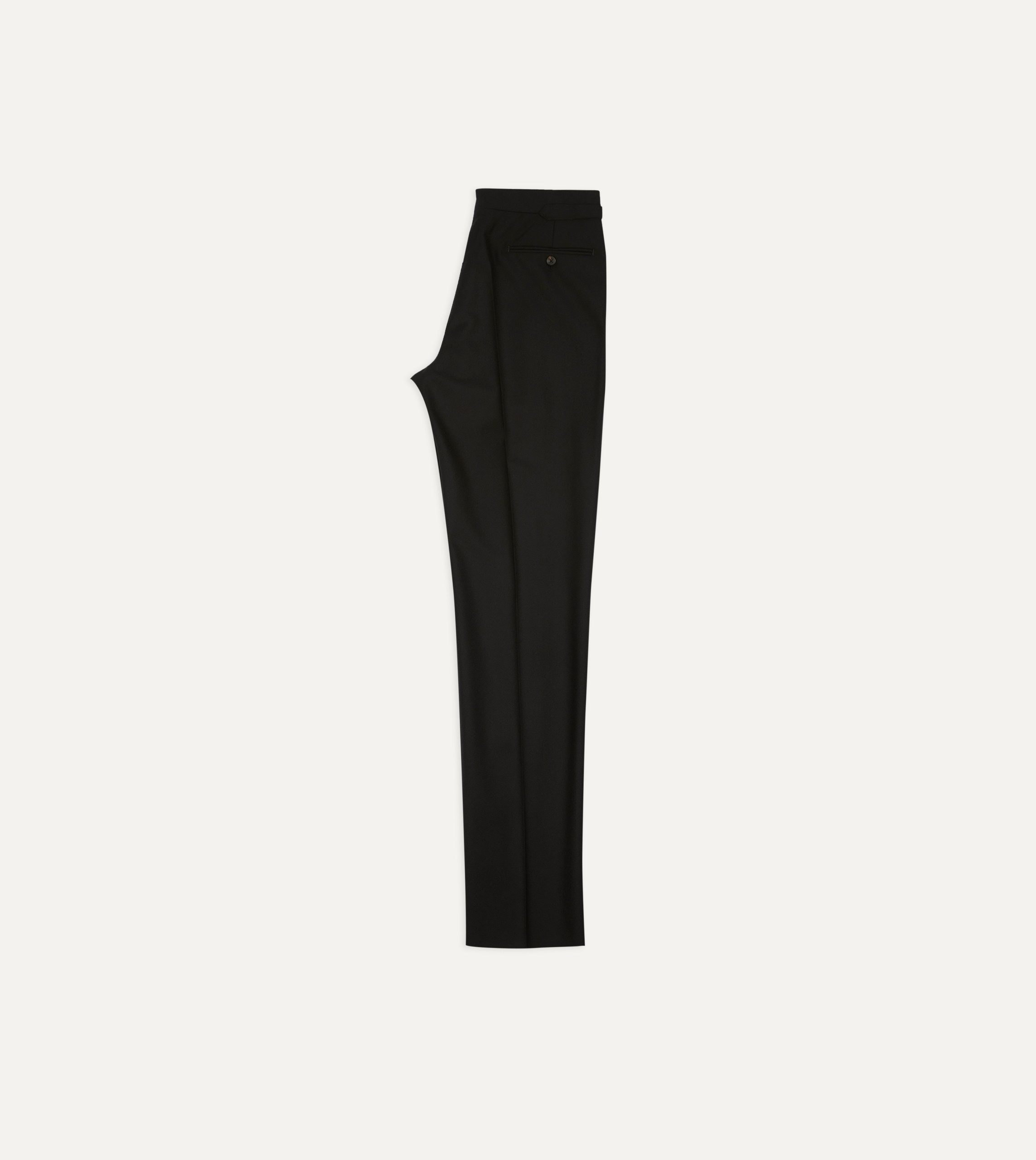 Black Fresco® Wool Single-Pleat Trouser - Image 6
