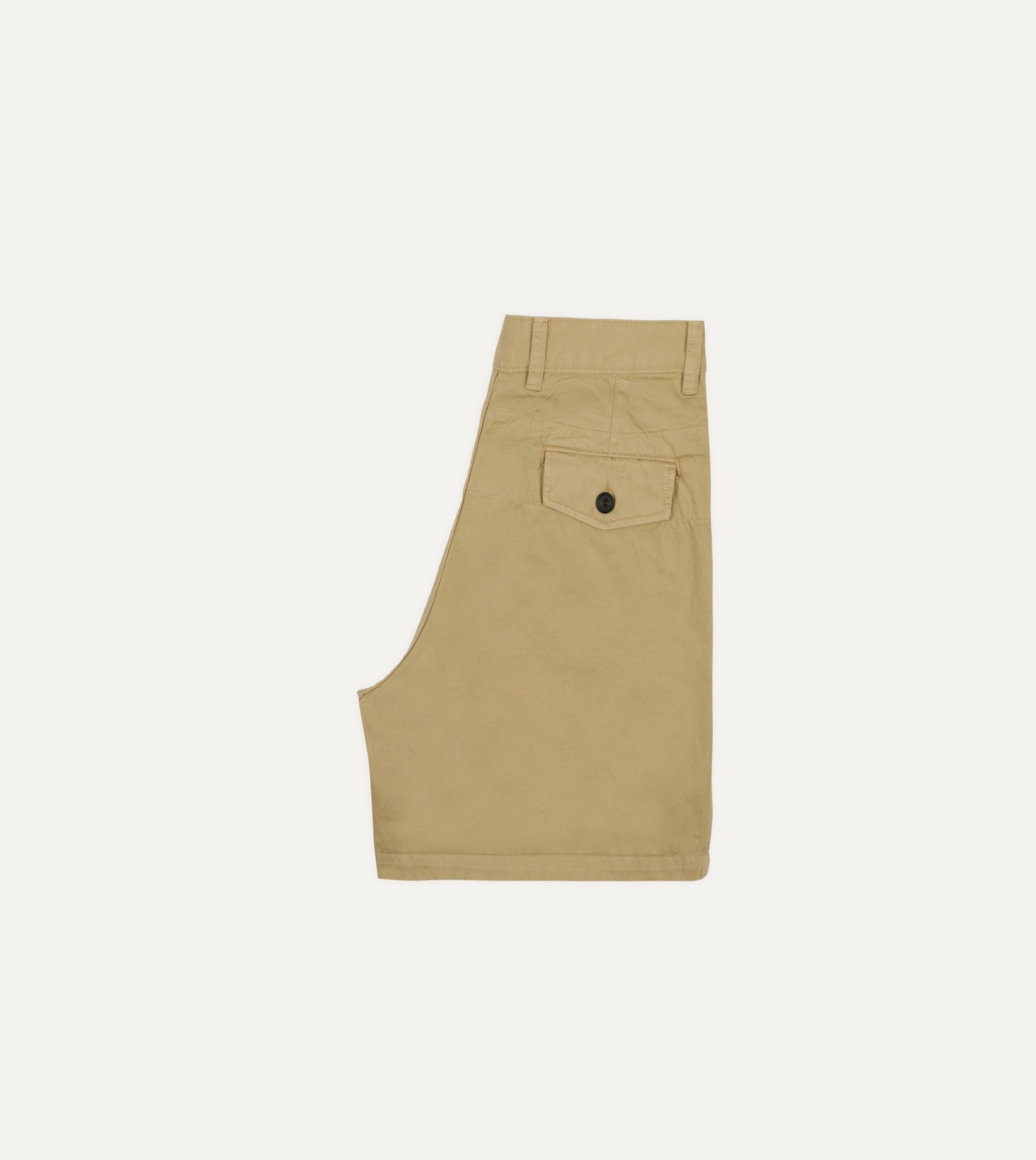 Putty Cotton Wide Leg Double-Pleat Shorts - Image 5