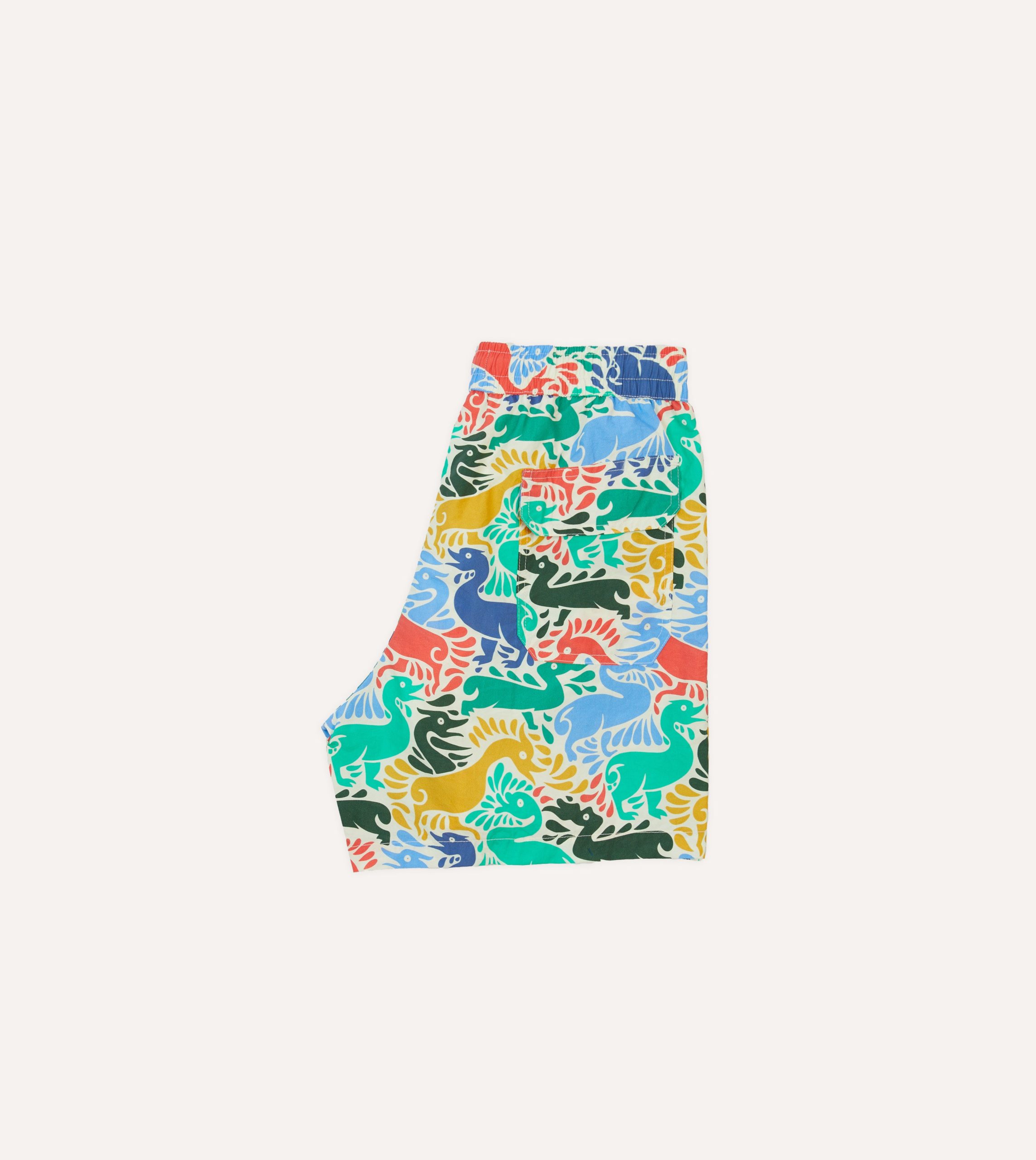 Ducks Print Nylon Drawstring Swim Shorts - Image 6