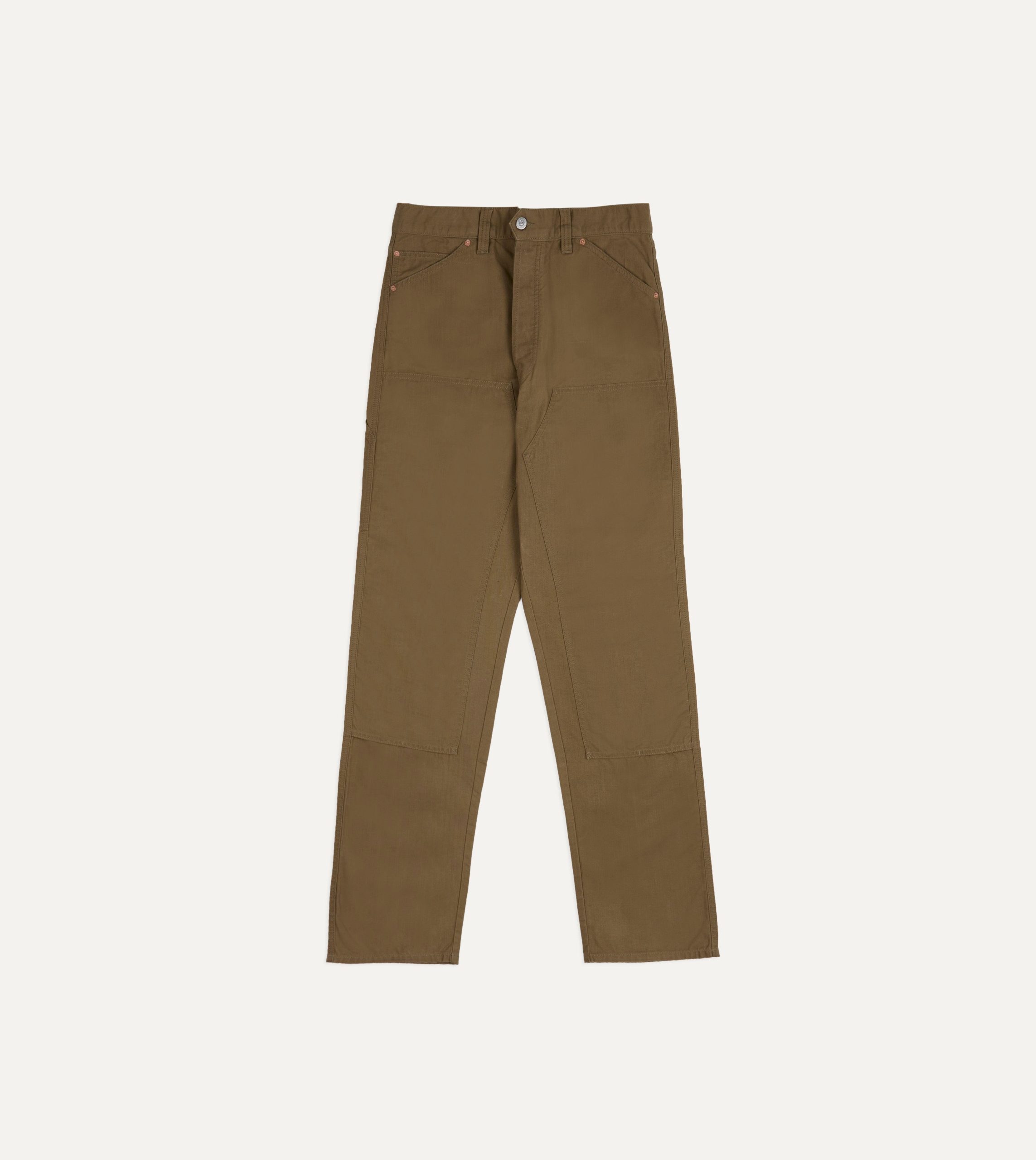 Khaki Cotton Canvas Carpenter Pant - Image 3