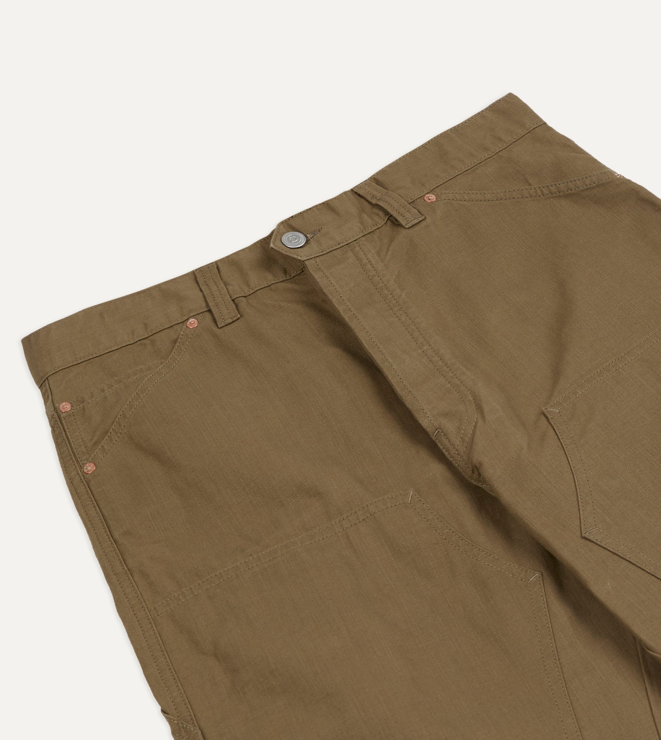 Khaki Cotton Canvas Carpenter Pant - Image 4
